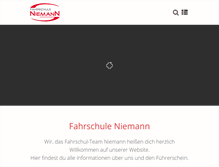 Tablet Screenshot of niemann-fahrschule.de